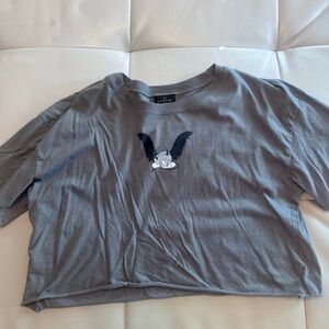 Cropped angel with wings T-shirt
